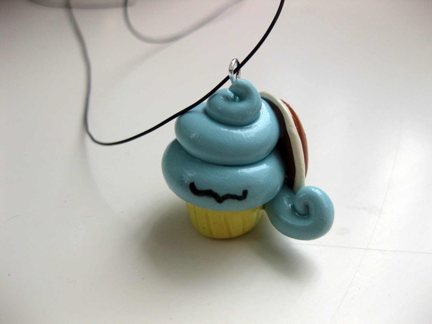 Squirtle Cupcake Pendant