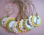 Jungle favor tags, Animal favor tags, Zoo favor tags - Set of 10