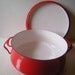 Vintage Dansk Kobenstyle Enamel Cookware - IHQ Enameled Jens Quistgaard Huge Rare 8 Quart Dutch Oven - Valentine Red - Near Mint