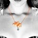 Bright Copper Rain Cloud Necklace crystal