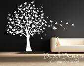 Sale Huge Butterfly Tree With Trailing Butterflies Vinyl Wall Decal