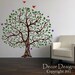 Gorgeous Leaved Bird and Butterfly Tree Vinyl Wall Decal