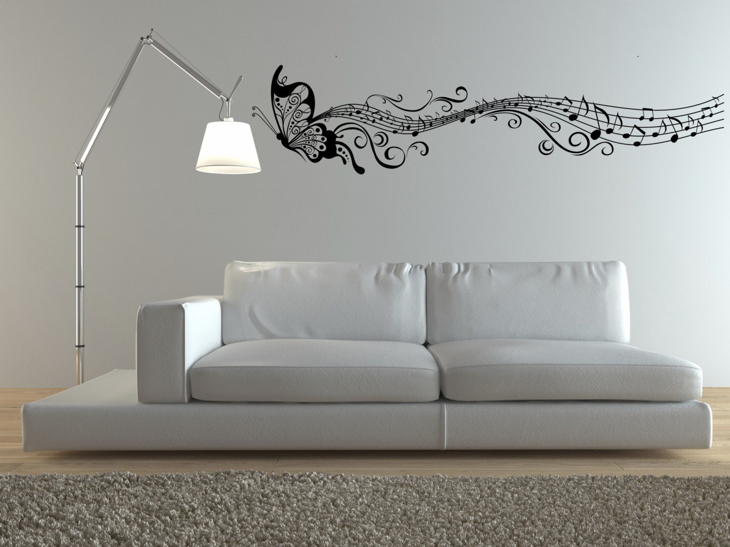 Pitter Patter Musical Notes Wall Decal FREE by DecorDesigns