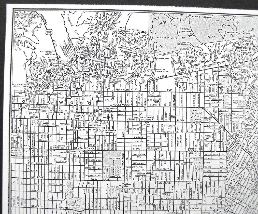 1944 Los Angeles Street Map