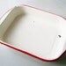 Red Tipped Enamelware Pan