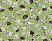 Flea Market Fancy by Denyse Schmidt - 1 Yard Leaf and Dot in Green