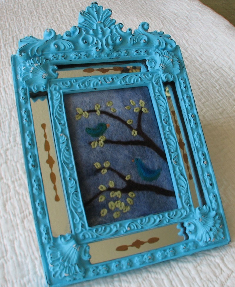 Needle Felt and Embroidered Wall Art: Glenn Ellen Afternoon