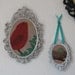 Bird Art -- Copper Bird Fiber Folk Art in Vintage Frame