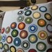 Heart Penny Rug Folk Art Pillow
