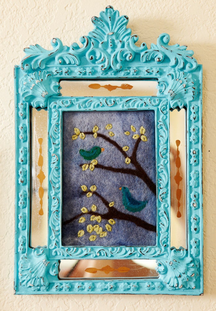 Needle Felt and Embroidered Wall Art: Glenn Ellen Afternoon
