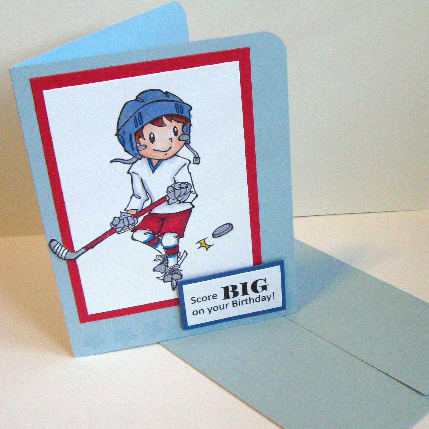 Hockey Happy Birthday Card