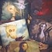 Set of 5 original Postcards - STRANGE FRIENDS - Mini Print Set - fairy tale magical creatures freak imaginary friend monsters magic forest