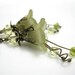 Light Olivine, Flower Earrings, Swarovkski, Lucite, Brass