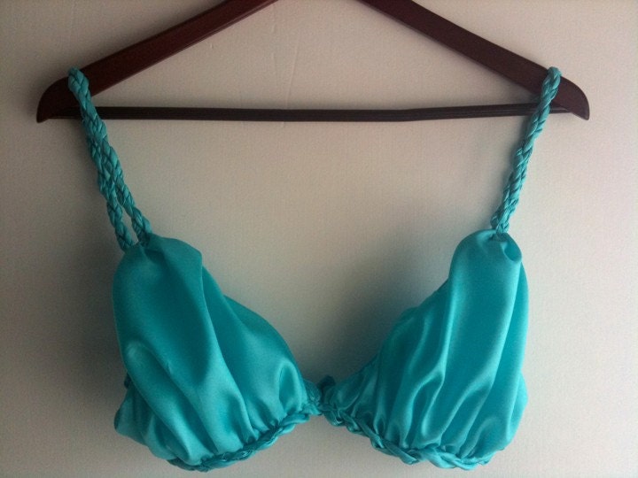 Custom Silk Bra Soft Cup Ruched Bralette