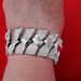 Vintage CORO signed silver 7" bracelet with some metal loss