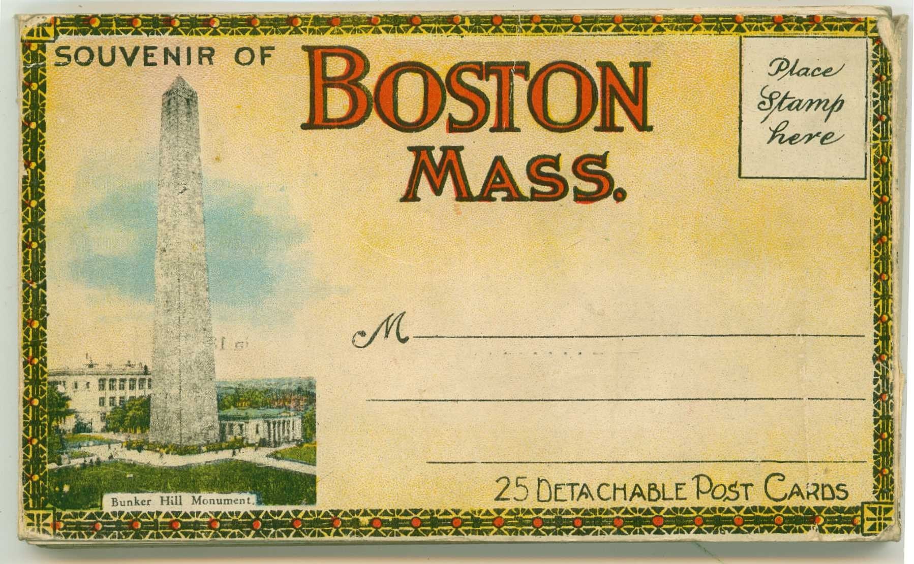 Vintage souvenir postcard folder Boston 1920s by PaperHistory