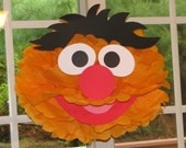 Orange Monster tissue paper pompom kit, inspired by "Ernie" from Sesame Street