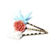 True Romance Bobby Pins - Flower Bobby Pins - Light Blue Dusty Pink White. Hair Accessories