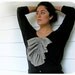 Womens Shirt Ruffle Grey Knit Ruffle with Urban Trim for Women from E W McCall