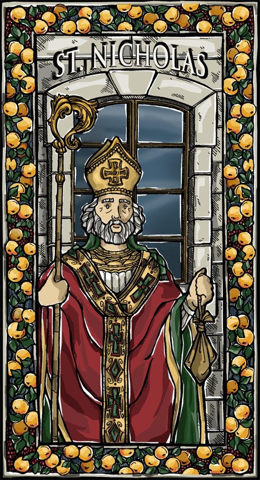 St. Nicholas Prayer Card for Children by ModHMary on Etsy