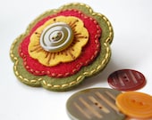 Embroidered Hair Clip- Autumn Hues