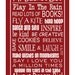 Subway Art Sign Children's Bucket List Print 11x17
