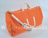 Large 18oz Orange Canvas Duffel Bag FREE SHIP
