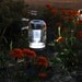 Solar Powered Mason Jar Lights - Eco Friendly Mason Jar Outdoor Path Light- Single Stainless Steel Accent - UpCycled BootsNGus Lamp Design
