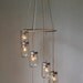 Spiral Carousel Mason Jar Chandelier - Mason Jar Lighting - Swag Lamp Handcrafted Upcycled BootsNGus Hanging Pendant Light Fixture