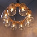 WAGON WHEEL Mason Jar Chandelier - Mason Jar Light - Industiral Swag - Handcrafted Upcycled BootsNGus Hanging Pendant Lighting Fixture