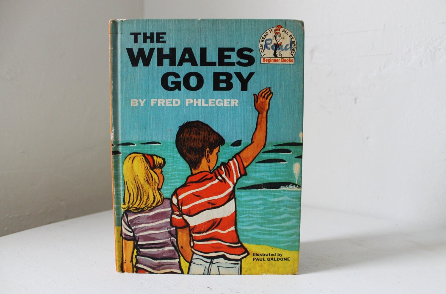 The Whales Go By - vintage children's book by Fred Phleger, Illustrated by Paul Galdone - retro hard cover kids book Copyright 1959