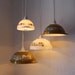 Spring Blossoms - Olive Green and White Milk Glass Mixing Bowl Hanging PYREX Pendants Lights - OOAK UpCycled BootsNGus Lighting Fixtures