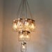 3 Tier Upside Down Wedding Cake Mason Jar Chandelier - Mason Jar Lighting - Handcrafted Upcycled BootsNGus Hanging Pendant Light Fixture