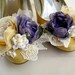 KYLIE- Vintage inspired handmade bouquet fabric flower shoe clips for weddings, special occasions, special gifts, customizable