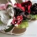 Reserved for Allison- custom KELLY's GARDEN vintage inpired fabric flowers shoe clips