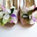 Reserved for Lindsey JOSEPHINA silk and velvet floral fronds shoe clips, For weddings, Photography prop, special occasions