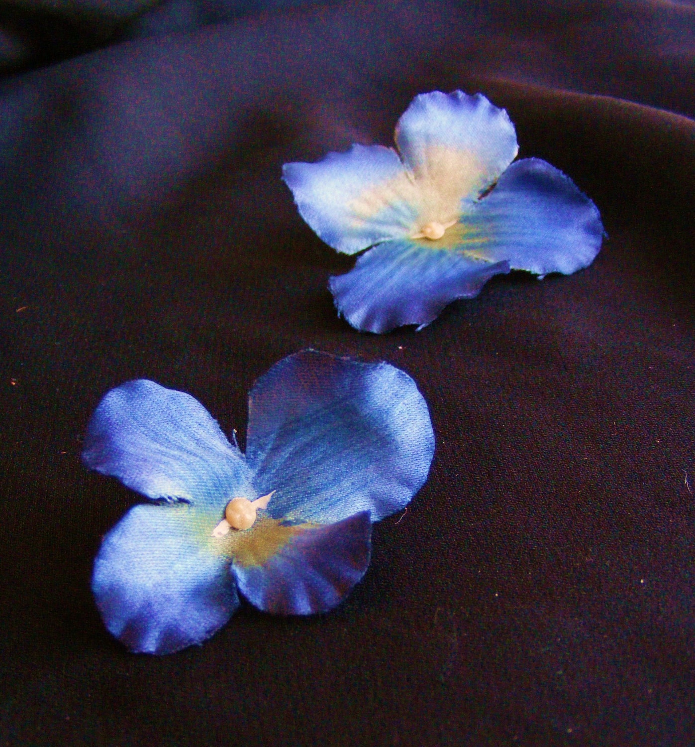 Playne Jaynes - Hydrangea High - Satiny royal blue - a pair