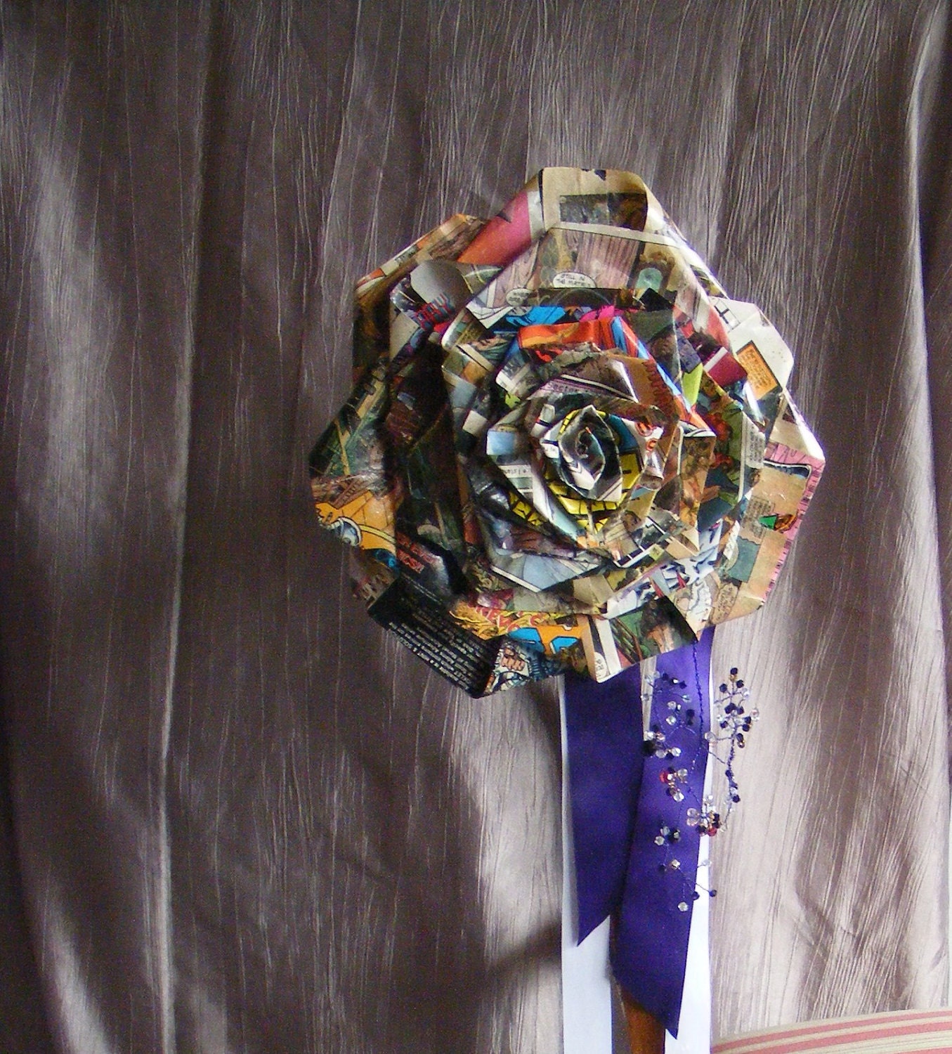 Comic book roses - decor for geeky festivities