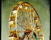 TTV Photograph, Surreal Ferris Wheel, Fine Art Print, Carnival Ride, 8x8 photo
