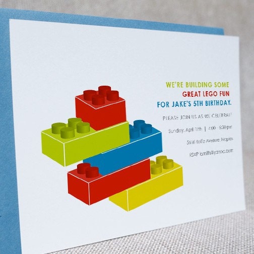 Lego Invitations Custom