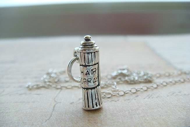 HAIR SPRAY CAN - Sterling Silver Charm