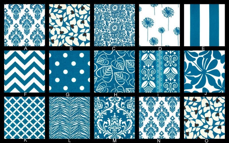 Custom Outdoor Pillow Covers in Blue