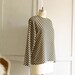 on hold... sale . navy striped boxy blouse . minimalist top