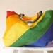 rainbow tote bag . 70s new old stock