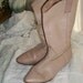 ON SALE Softest Palest Pink Vintage Leather Cowboy Boots 1990s Size 9 M Excellent Condition