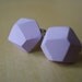 mauve - gem-cut clay stud earrings