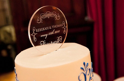 Custom Wedding Monogram Cake Topper