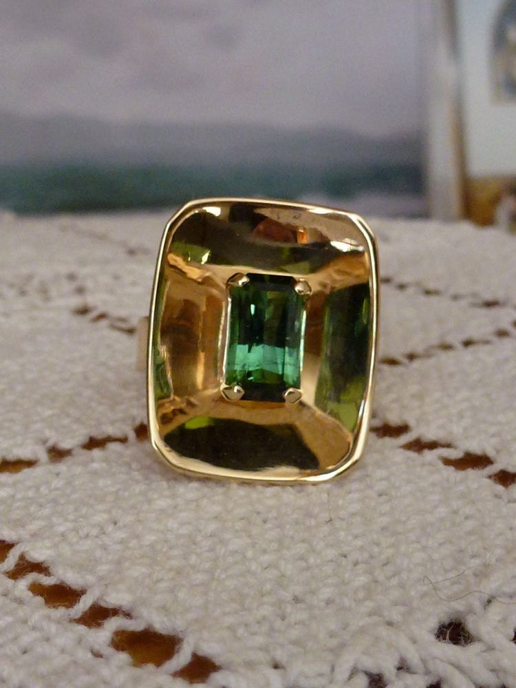 Modern Flair Green Tourmaline Ring