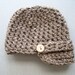 Newsboy Hat - Newborn Size - Barley Brown or Choose From Over 45 Colors - Crochet Infant Hat - Photography Prop