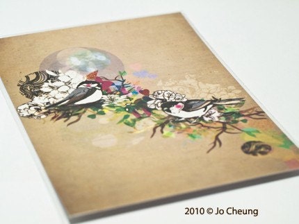 Two Birds Postcard